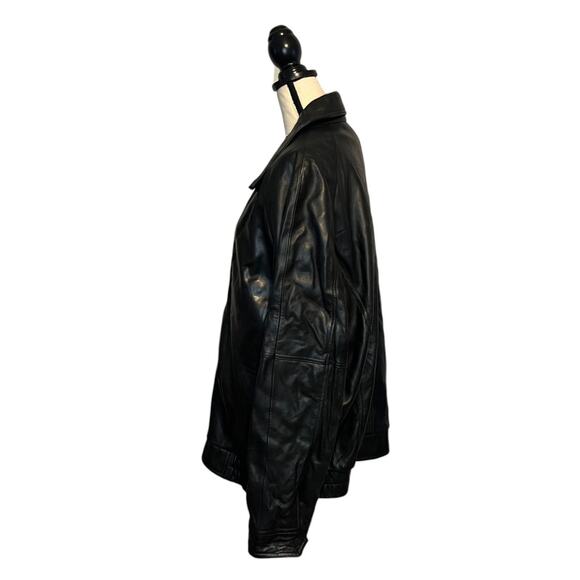 Pelle Studio Thinsulate Leather Full Zip Jacket Womens Size 2X Black Super Soft - Picture 6 of 9